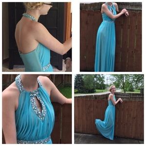 Size 3/4 sea foam blue green dress